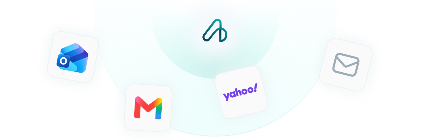 Unified inbox with replies from multiple connected email accounts